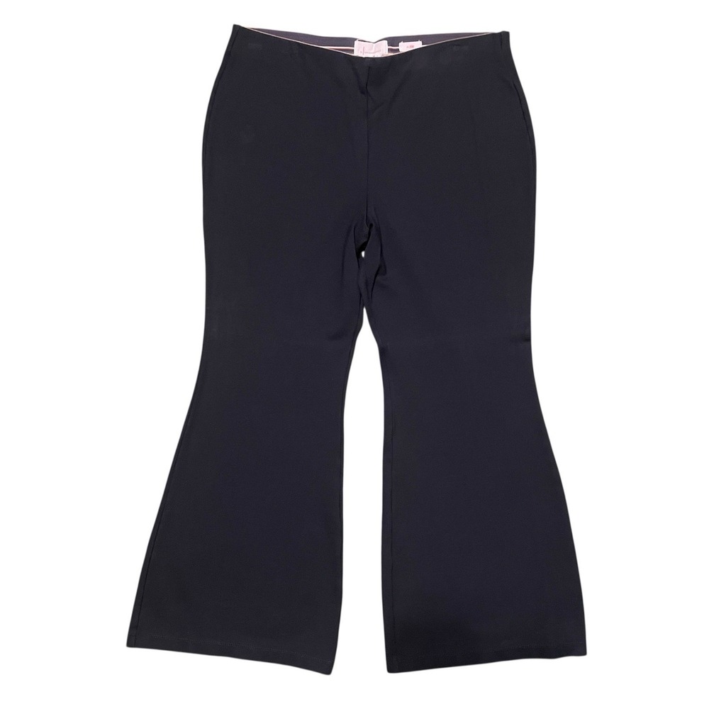 NWT Anthropologie Joni Ponte Pants Women's Medium Black Pull-On Flare Pants XL